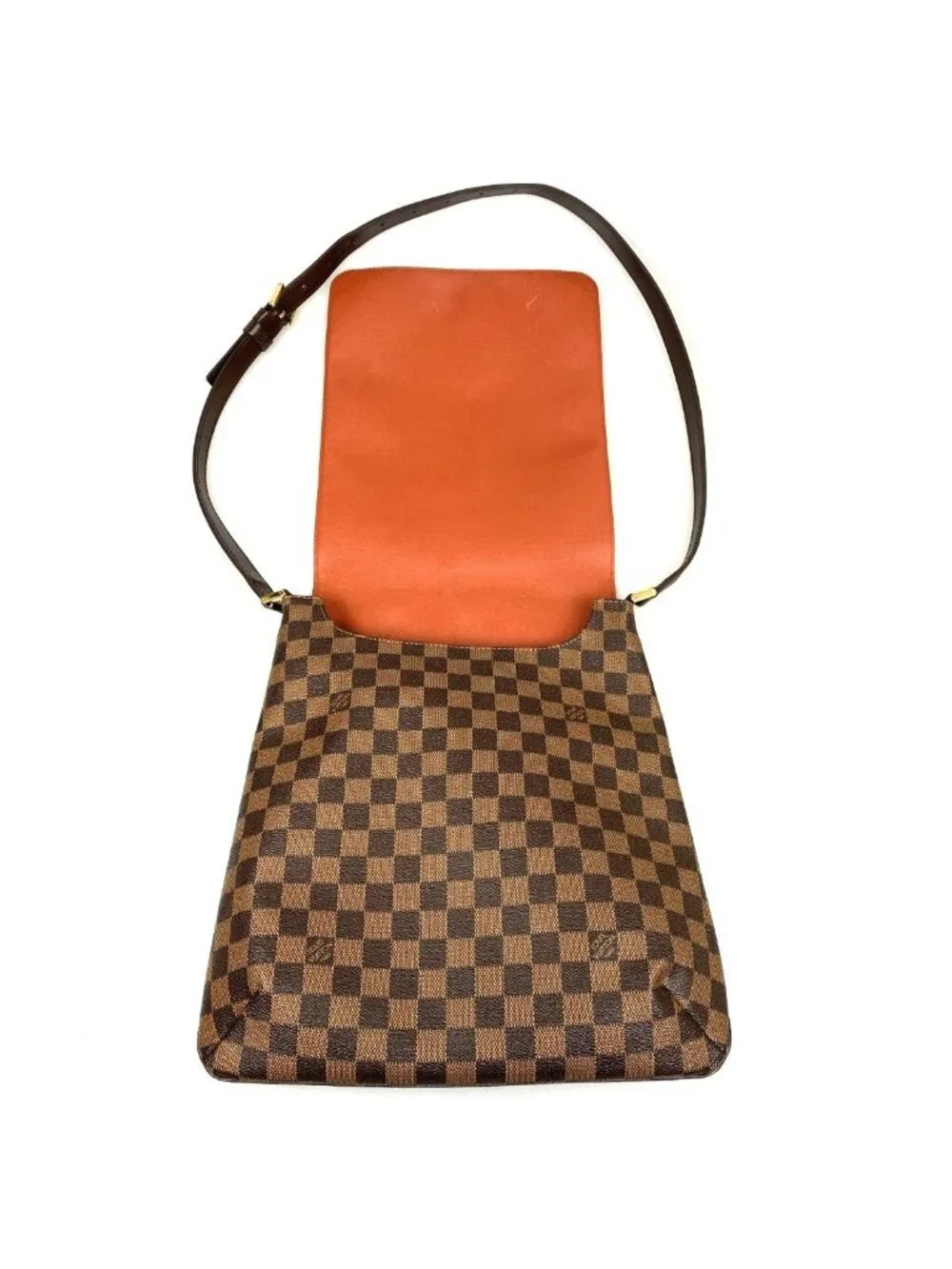 Louis Vuitton Damier Musette Shoulder Bag Brown